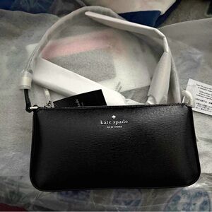 NWT kate spade Black Leather Wristlet ORIGINALLY $189